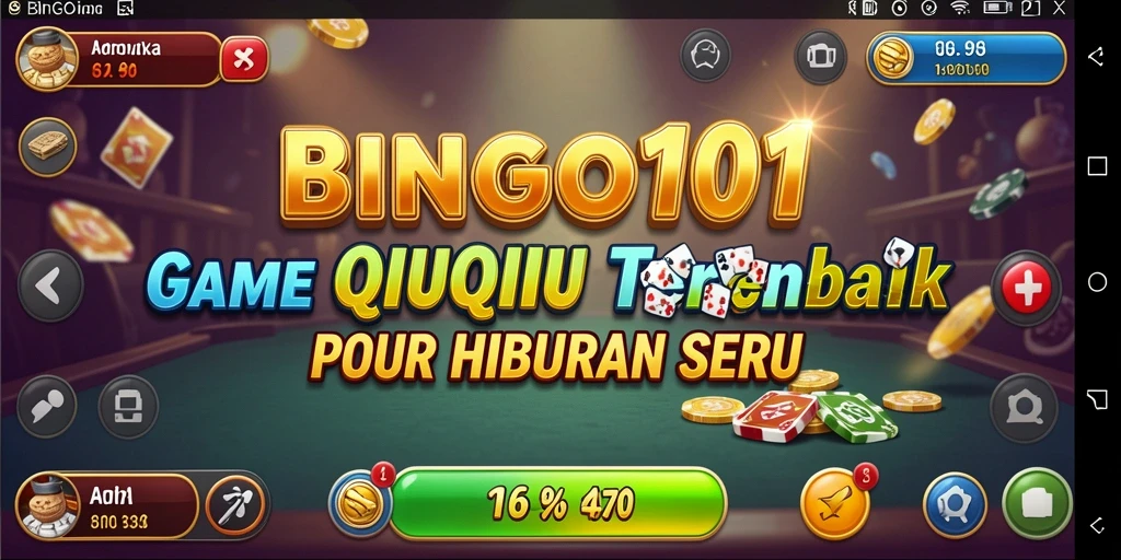 Tampilan gameplay menarik dari BINGO101 saat bermain QiuQiu.
