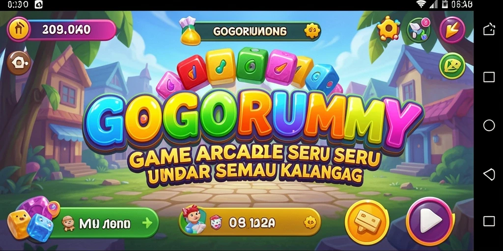 Screenshot GOGORUMMY menampilkan gameplay seru dan karakter menarik.