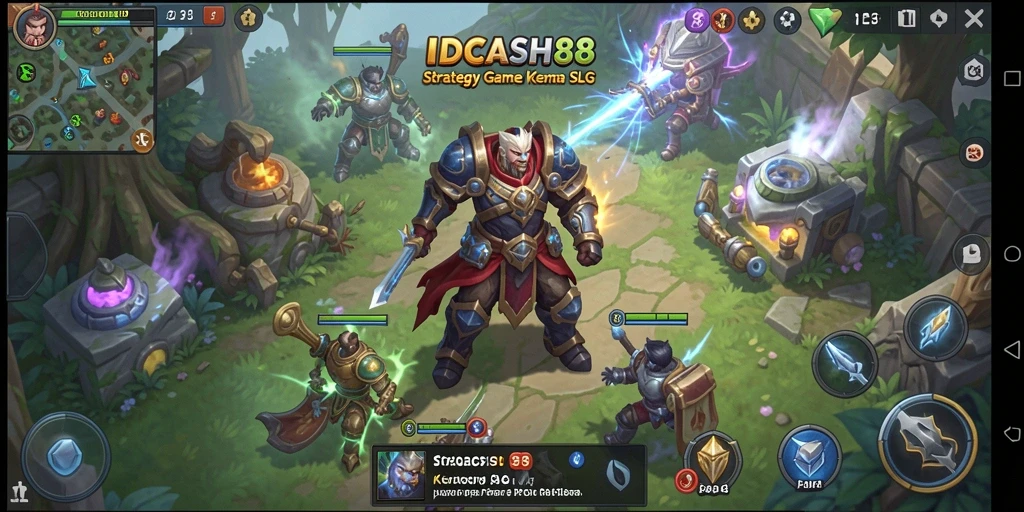 Tangkapan layar IDCASH88 menampilkan aksi gameplay strategi yang intens.