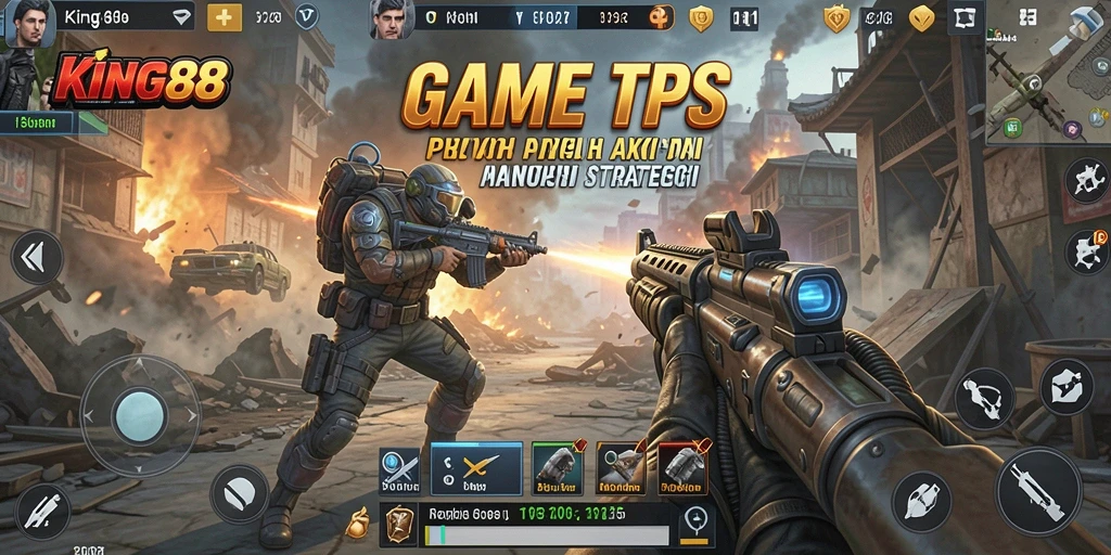 Tampilan gameplay seru di KING88 dengan aksi tembak-menembak intens.