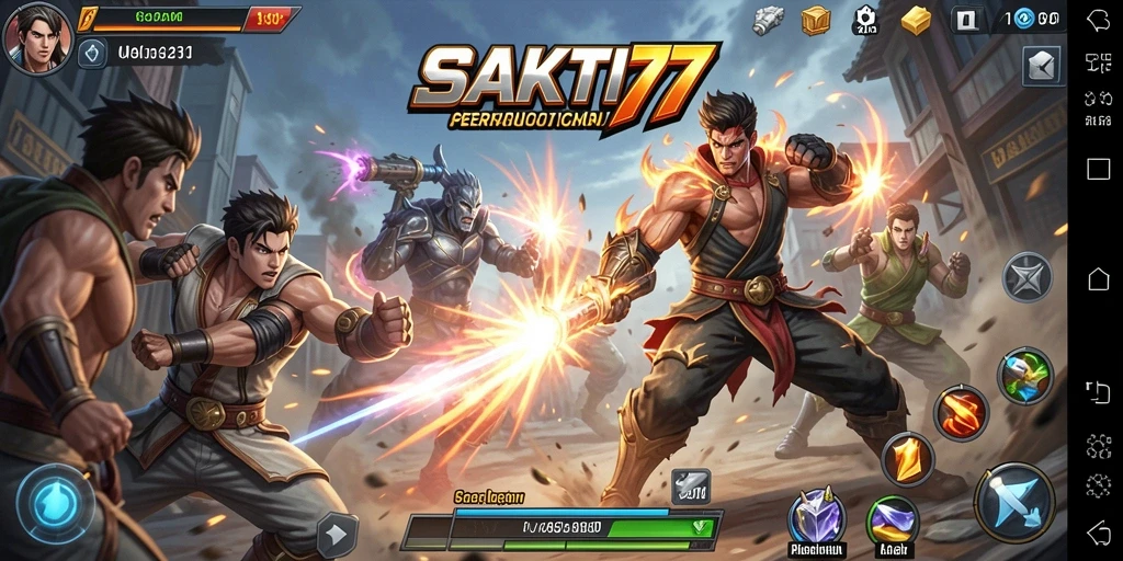 Tampilan seru dari gameplay SAKTI77 dengan aksi bertarung yang intens.