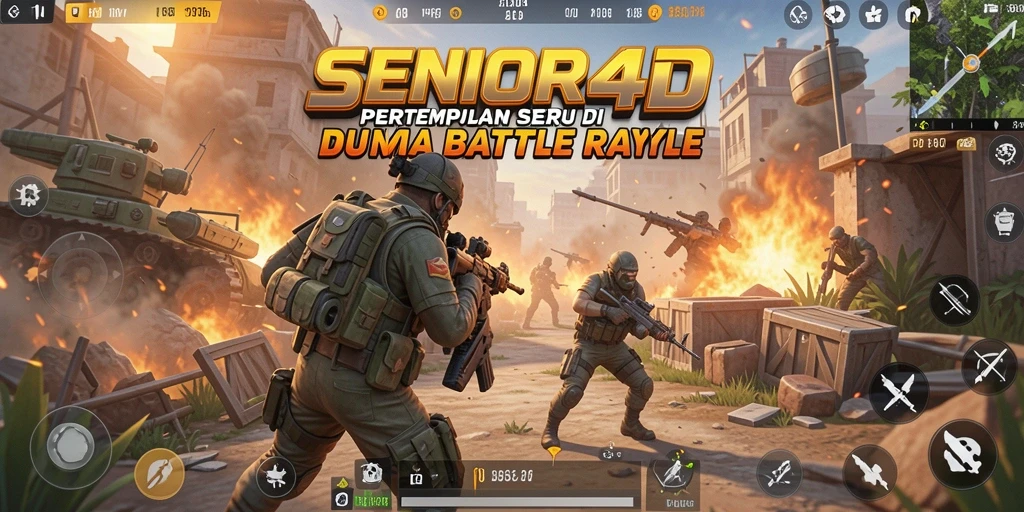 Tampilan gameplay seru di SENIOR4D dengan pertempuran intens.