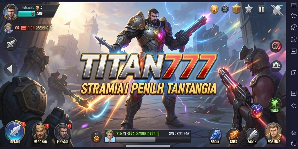 Tampilan gameplay menawan di TITAN777 dengan strategi yang mendalam.